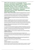 WGU C255 Introduction to Geography Practice Questions and Answers Updated 2026 &vert; Complete WGU Geography Study Guide with Verified Questions&comma; Detailed Rationales&comma; Human Geography&comma; Physical Geography&comma; Population Patterns&comma; Cultural Landscapes&comma; Climate System