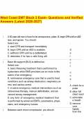West Coast EMT Block 2 Exam- Questions and Verified Answers &lpar;Latest 2026-2027&rpar;