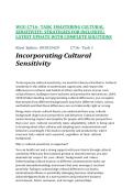 WGU C716- TASK 1MASTERING CULTURAL SENSITIVITY&colon; STRATEGIES FOR INCLUSIVE&vert; LATEST UPDATE WITH COMPLETE SOLUTIONS