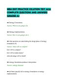 MBA EXIT PRACTICE SOLUTION TEST 2026&NewLine;COMPLETE QUESTIONS AND ANSWERS&NewLine;GRADED A&plus;