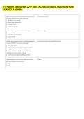 STTI Patient Satisfaction 2017 100&percnt; ACTUAL UPDATED QUESTIONS AND &NewLine;CORRECT ANSWERS 
