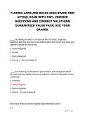 Test Bank for Florida Laws and Rules Exam 2026 &vert; Actual Exam Questions and Correct Solutions &vert; Questions and Answers &vert; 100&percnt; Verified &vert; Guaranteed Value Pack &vert; Complete Exam Prep