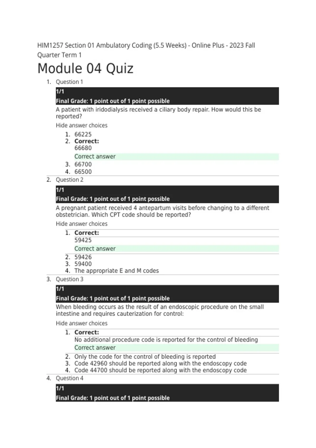 HIM1257 Section 01 Ambulatory Coding (5.5 Weeks) – Online Plus | 2026 ...