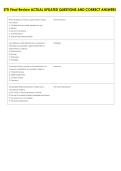 STTI Final Review ACTUAL UPDATED QUESTIONS AND CORRECT ANSWERS 