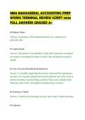 MBA MANAGERIAL ACCOUNTING PREP&NewLine;WORKS TERMINAL REVIEW SCRIPT 2026&NewLine;FULL ANSWERS GRADED A&plus;