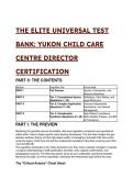 2026&sol;2027 The Elite Universal Test Bank&colon; Yukon Child Care Centre Director Certification &lpar;Bill 48 & Statutory Frameworks&rpar;