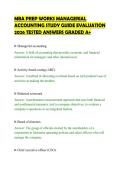 MBA PREP WORKS MANAGERIAL&NewLine;ACCOUNTING STUDY GUIDE EVALUATION&NewLine;2026 TESTED ANSWERS GRADED A&plus;