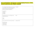 Intro to Administrative&comma; Management&comma; and Organizational Theories&period; ACTUAL &NewLine;UPDATED QUESTIONS AND CORRECT ANSWERS 