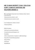 MBI 131 MIAMI UNIVERSITY EXAM 1 2026 EXAM&NewLine;SCRIPT COMPLETE QUESTIONS AND&NewLine;SOLUTIONS GRADED A&plus;