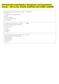 STTI Introduction to Administrative&comma; Management&comma; and Organizational &NewLine;Theories - 100&percnt; ACTUAL UPDATED QUESTIONS AND CORRECT ANSWERS 