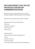 MBI 131 MIAMI UNIVERSITY EXAM 1 2026 TEST&NewLine;PAPER PRACTICE QUESTIONS AND&NewLine;COMPREHENSIVE SOLUTION SET