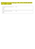 STTI Life Balance for Nurse Managers 100&percnt; ACTUAL UPDATED QUESTIONS &NewLine;AND CORRECT ANSWERS 