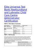 2026&sol;2027 Elite S-Tier Test Bank&colon; Newfoundland & Labrador Child Care Centre Administrator Certification