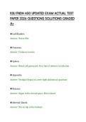 KSU FNDH 450 UPDATED EXAM ACTUAL TEST &NewLine;PAPER 2026 QUESTIONS SOLUTIONS GRADED &NewLine;A&plus;