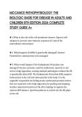 MCCANCE PATHOPHYSIOLOGY THE&NewLine;BIOLOGIC BASIS FOR DISEASE IN ADULTS AND&NewLine;CHILDREN 8TH EDITION 2026 COMPLETE&NewLine;STUDY GUIDE A&plus;