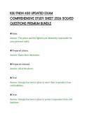 KSU FNDH 450 UPDATED EXAM &NewLine;COMPREHENSIVE STUDY SHEET 2026 SOLVED &NewLine;QUESTIONS PREMIUM BUNDLE