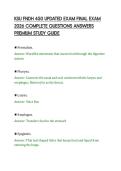 KSU FNDH 450 UPDATED EXAM FINAL EXAM &NewLine;2026 COMPLETE QUESTIONS ANSWERS &NewLine;PREMIUM STUDY GUIDE