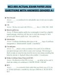 MCS 005 ACTUAL EXAM PAPER 2026&NewLine;QUESTIONS WITH ANSWERS GRADED A&plus;