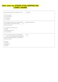 Quiz 2&comma; exam one&period; UPDATED ACTUAL QUESTIONS AND &NewLine;CORRECT ANSWERS 