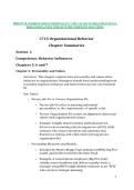 WGU C715 UNDERSTANDING PERSONALITY AND VALUES IN ORGANIZATIONAL BEHAVIOR &vert;LATEST UPDATE WITH COMPLETE SOLUTIONS