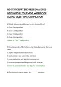MD STATIONARY ENGINEER EXAM 2026&NewLine;MECHANICAL EQUIPMENT WORKBOOK&NewLine;SOLVED QUESTIONS COMPILATION&NewLine;