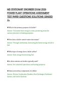MD STATIONARY ENGINEER EXAM 2026&NewLine;POWER PLANT OPERATIONS ASSESSMENT&NewLine;TEST PAPER QUESTIONS SOLUTIONS GRADED&NewLine;A&plus;