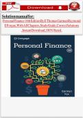 Garman&sol;Fox's Personal Finance&comma; 14th Edition Solution and Answer Guide&comma; 2026&sol;2027 Complete Chapters 1 - 17&comma; Verified Latest Version&NewLine;