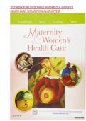 TEST BANK FOR MATERNITY & WOMEN&rsquo;S HEALTH CARE&comma; 11TH EDITION &vert; ISBN-13 978-0323169189 &vert;ALL CHAPTERS 