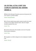 LRA 220 FINAL ACTUAL SCRIPT 2026 &NewLine;COMPLETE QUESTIONS AND ANSWERS &NewLine;GRADED A&plus; 