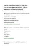 LRA 220 FINAL PRACTICE SOLUTION 2026 &NewLine;TESTED QUESTIONS AND EXPERT VERIFIED &NewLine;ANSWERS GUARANTEED TO PASS