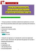 Pearson Vue Property Insurance Exam  &NewLine;Practice Questions with Verified Answers &NewLine;100&percnt; Guarantee passing score of 90&percnt; or higher &NewLine;Consist of 80 multichoice Questions with Answers 