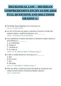 MECHANICAL LAW &ndash; MICHIGAN&NewLine;COMPREHENSIVE STUDY GUIDE 2026&NewLine;FULL QUESTIONS AND SOLUTIONS&NewLine;GRADED A&plus;