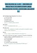 MECHANICAL LAW &ndash; MICHIGAN&NewLine;PRACTICE EXAMINATION 2026&NewLine;QUESTIONS WITH ANSWERS GRADED&NewLine;A&plus;