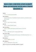 MED CERT CERTIFICATION SCRIPT&NewLine;2026 QUESTIONS WITH SOLUTIONS&NewLine;GRADED A