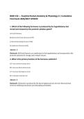 BIOD 152 &mdash; Essential Human Anatomy & Physiology II &vert; Cumulative&NewLine;Final Exam 2026&sol;2027 UPDATE