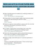 MED GAS ACTUAL EXAM PAPER 2026&NewLine;QUESTIONS WITH ANSWERS GRADED&NewLine;A&plus;&NewLine;