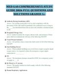 MED GAS COMPREHENSIVE STUDY&NewLine;GUIDE 2026 FULL QUESTIONS AND&NewLine;SOLUTIONS GRADED A&plus;&NewLine;