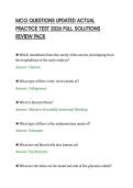 MCQ QUESTIONS UPDATED ACTUAL &NewLine;PRACTICE TEST 2026 FULL SOLUTIONS &NewLine;REVIEW PACK