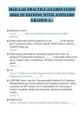 MED GAS PRACTICE EXAMINATION&NewLine;2026 QUESTIONS WITH ANSWERS&NewLine;GRADED A&plus;