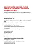 ETS MAJOR FIELD TEST IN BUSINESS &ndash; PRACTICE EXAMINATION COMPLETE 200&plus; QUESTIONS WITH 100&percnt; VERIFIED ANSWERS