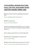 ATI RN MATERNAL NEWBORN PROCTORED&NewLine;EXAM 2 2026 FETAL DEVELOPMENT REVIEW&NewLine;QUESTIONS ANSWERS VERIFIED GUIDE&NewLine;