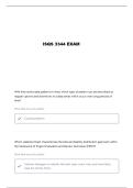 ISQS 3344 FINAL EXAM QUESTIONS AND VERIFIED ANSWERS