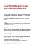 NUR125 JOYCE UNIVERSITY OF NURSING EXAM 2 NUR125 - NURSING FUNDAMENTALS COMPLETE QUESTIONS WITH 100&percnt; VERIFIED ANSWERS