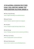ATI RN MATERNAL NEWBORN PROCTORED&NewLine;EXAM 2 2026 OBSTETRIC NURSING TEST&NewLine;PAPER QUESTIONS SOLUTIONS GRADED A&plus;