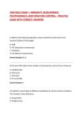 NUR1023C EXAM 1&colon; IMMUNITY&comma; DEVELOPMENT&comma; POLYPHARMACY&comma; AND INFECTION CONTROL &ndash; PRACTICE EXAM WITH CORRECT ANSWERS&NewLine;