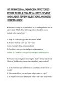 ATI RN MATERNAL NEWBORN PROCTORED&NewLine;RETAKE EXAM 4 2026 FETAL DEVELOPMENT&NewLine;AND LABOR REVIEW QUESTIONS ANSWERS&NewLine;VERIFIED GUIDE