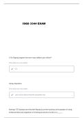ISQS 3344 TEST 2 TTU QUESTIONS AND VERIFIED ANSWERS