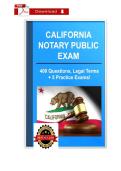 California Notary Public Exam  &NewLine;Contains Questions with Verified Answers &NewLine;Passing Score&colon; 94&period;67&percnt;&period; &NewLine;The exam consists of 45 multiple-choice questions & Possible Questions to be Tested 