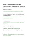MGSC EXAM 3 PAPER 2026 SOLVED &NewLine;QUESTIONS AND FULL SOLUTION GRADED A&plus;