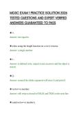 MGSC EXAM 1 PRACTICE SOLUTION 2026 &NewLine;TESTED QUESTIONS AND EXPERT VERIFIED &NewLine;ANSWERS GUARANTEED TO PASS 